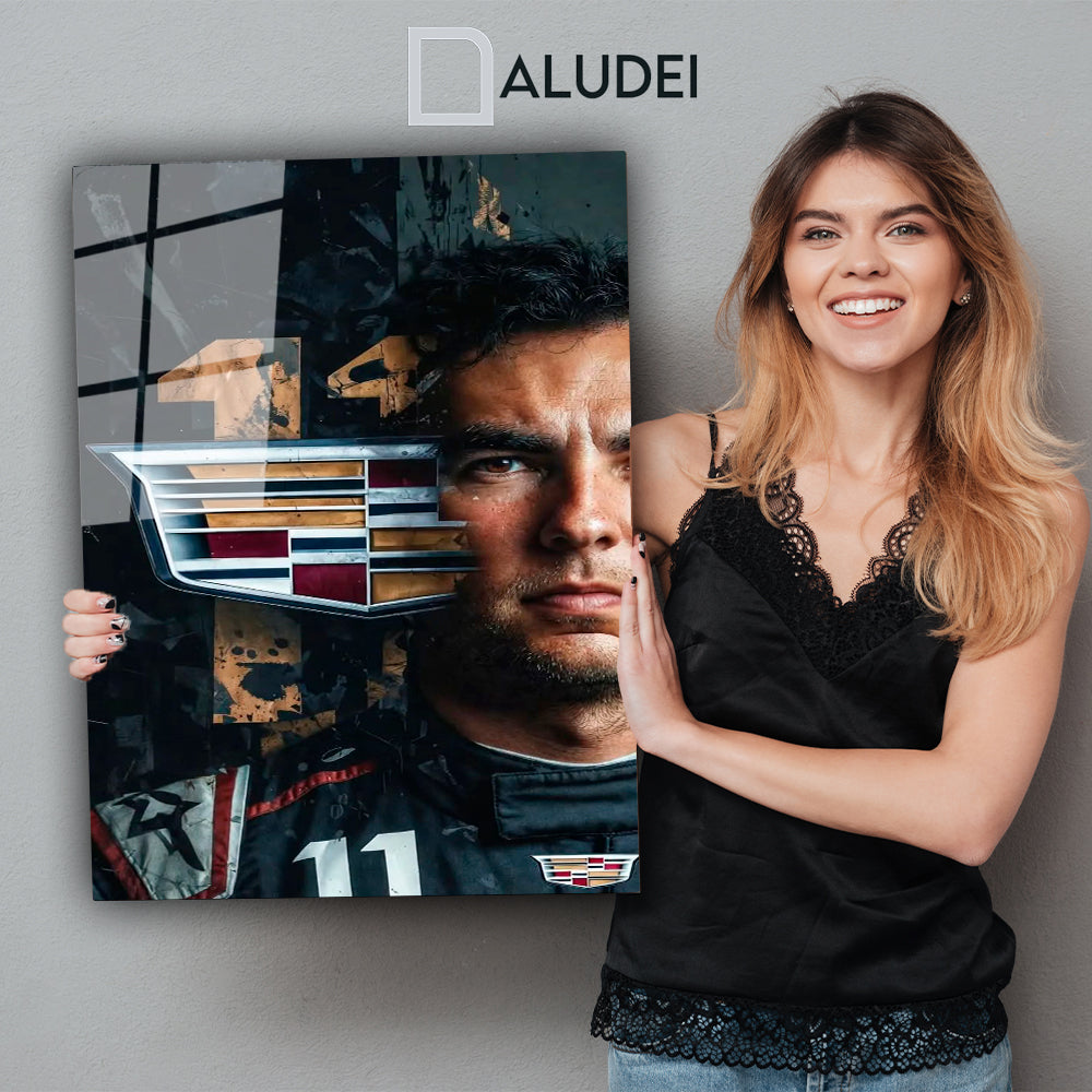 CADILLAC CHECO PEREZ F1 CUADRO DE ALUMINIO SUBLIMADO 40X60 CM