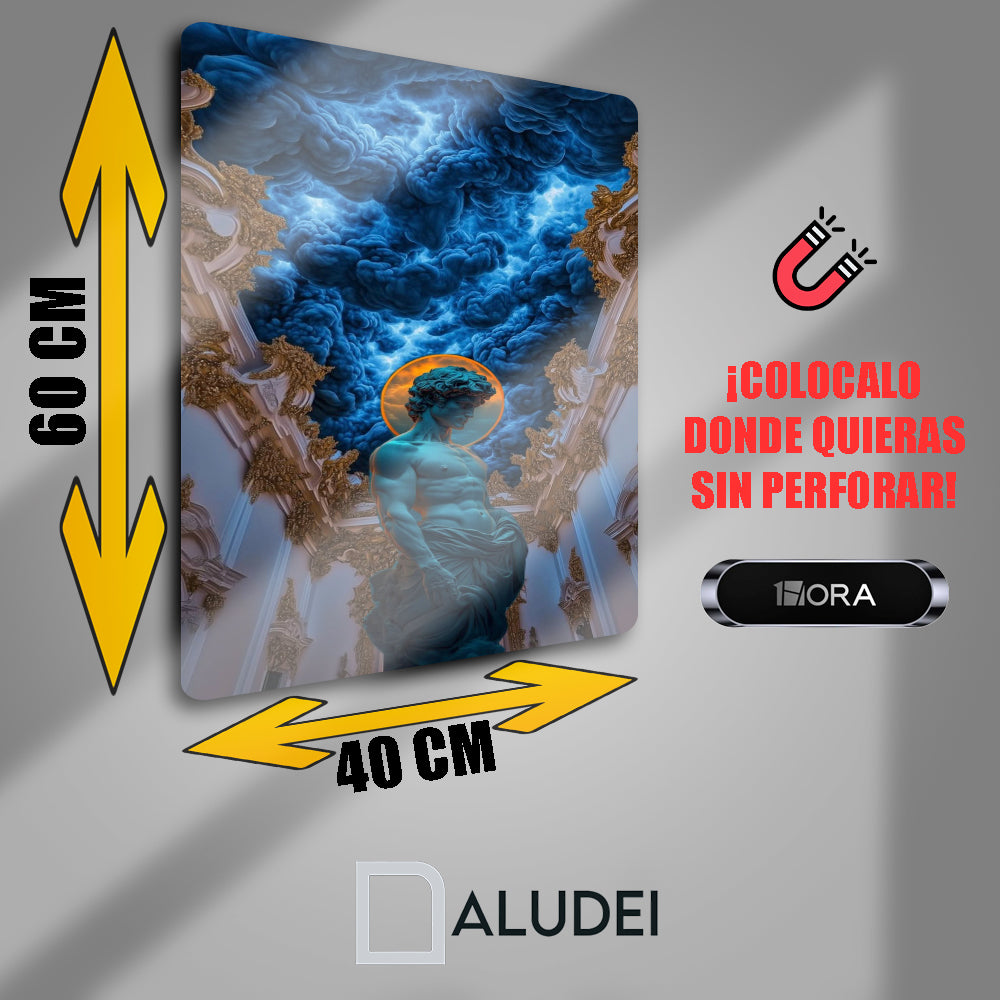 ADÁN Y EL CIELO CUADRO DE ALUMINIO SUBLIMADO 40X60 CM