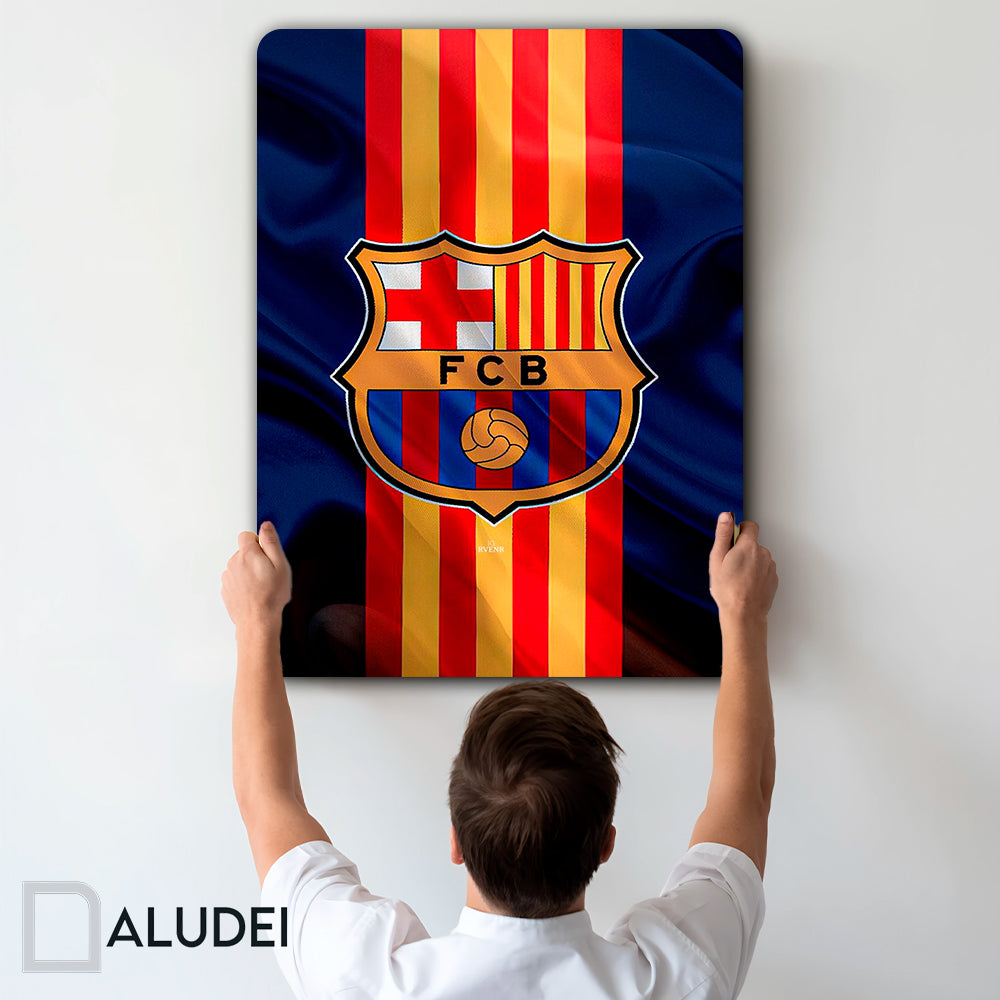 BARCELONA FC CUADRO DE ALUMINIO SUBLIMADO 40X60 CM