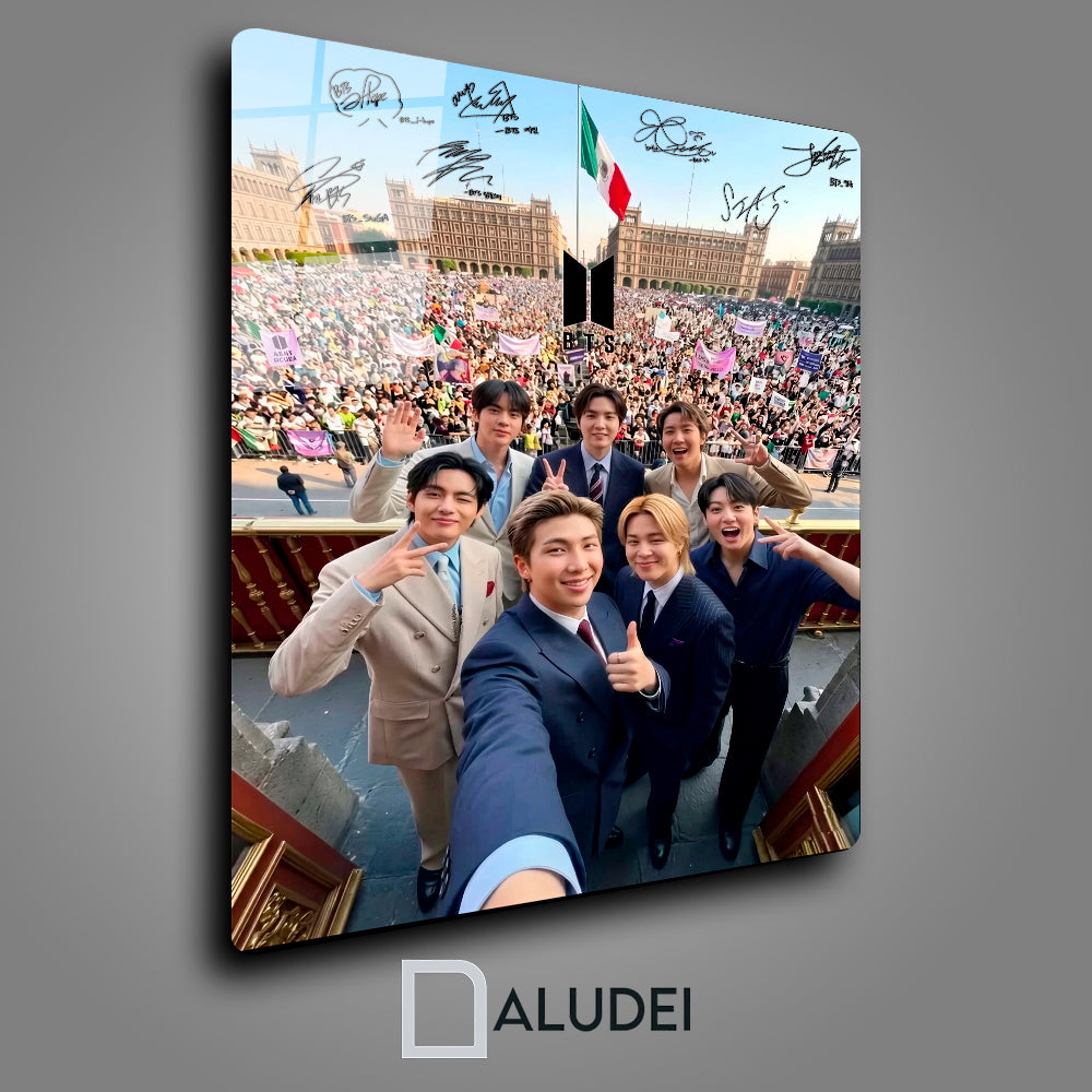 BTS ZÓCALO CUADRO PERSONALIZADO DE ALUMINIO SUBLIMADO 40X60 CM