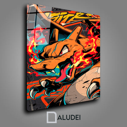 CHARZARD CUADRO DE ALUMINIO SUBLIMADO 40X60 CM