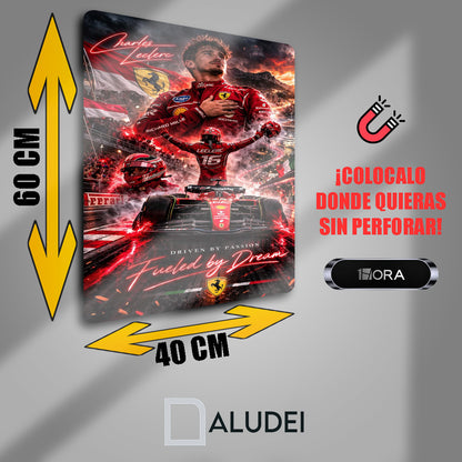CHARLES LECLERC CUADRO DE ALUMINIO SUBLIMADO 40X60 CM