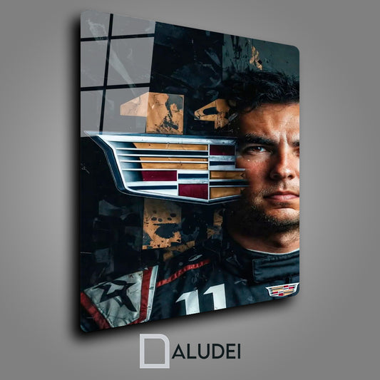 CADILLAC CHECO PEREZ F1 CUADRO DE ALUMINIO SUBLIMADO 40X60 CM