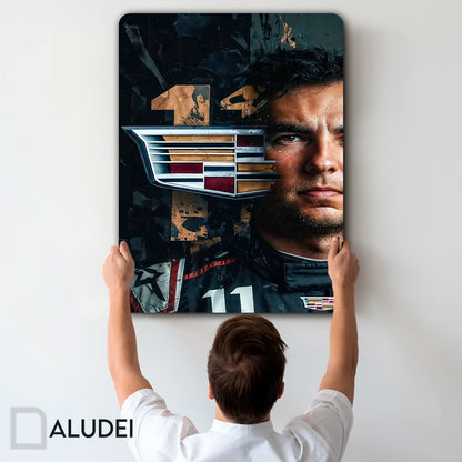 CADILLAC CHECO PEREZ F1 CUADRO DE ALUMINIO SUBLIMADO 40X60 CM