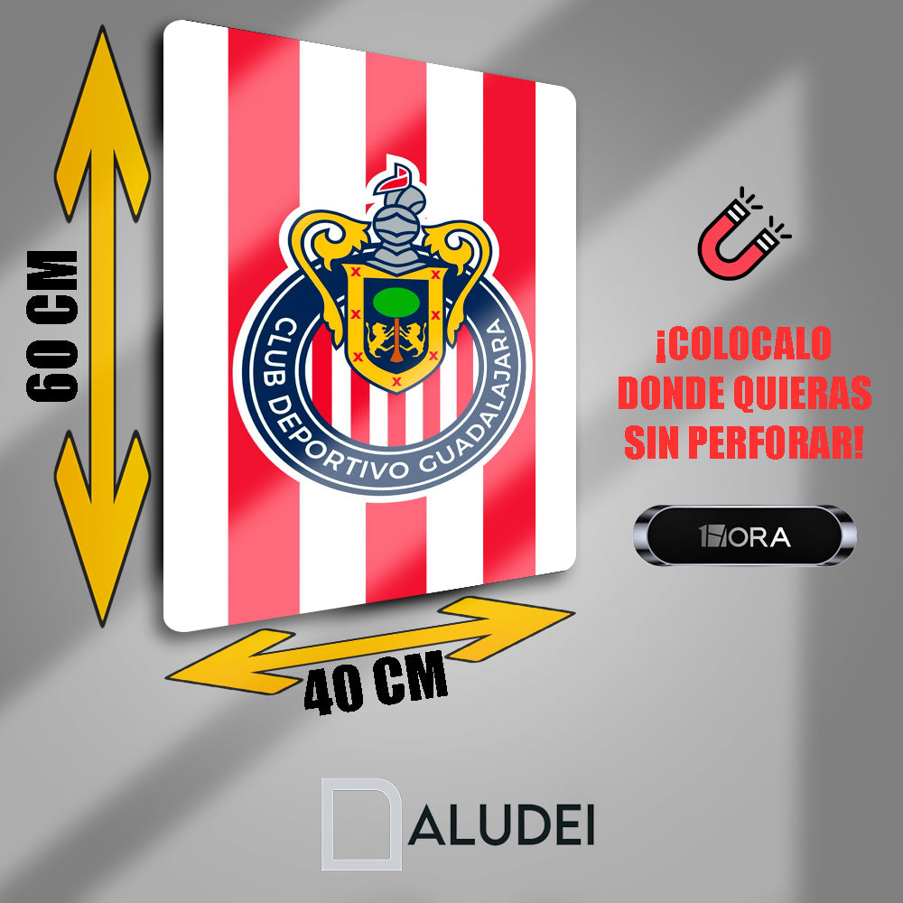 CHIVAS FC CUADRO DE ALUMINIO SUBLIMADO 40X60 CM