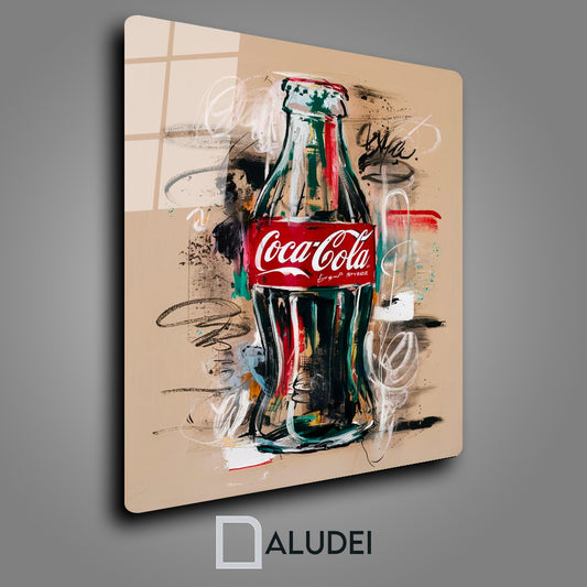 COCA POP ART CUADRO DE ALUMINIO SUBLIMADO 40X60 CM