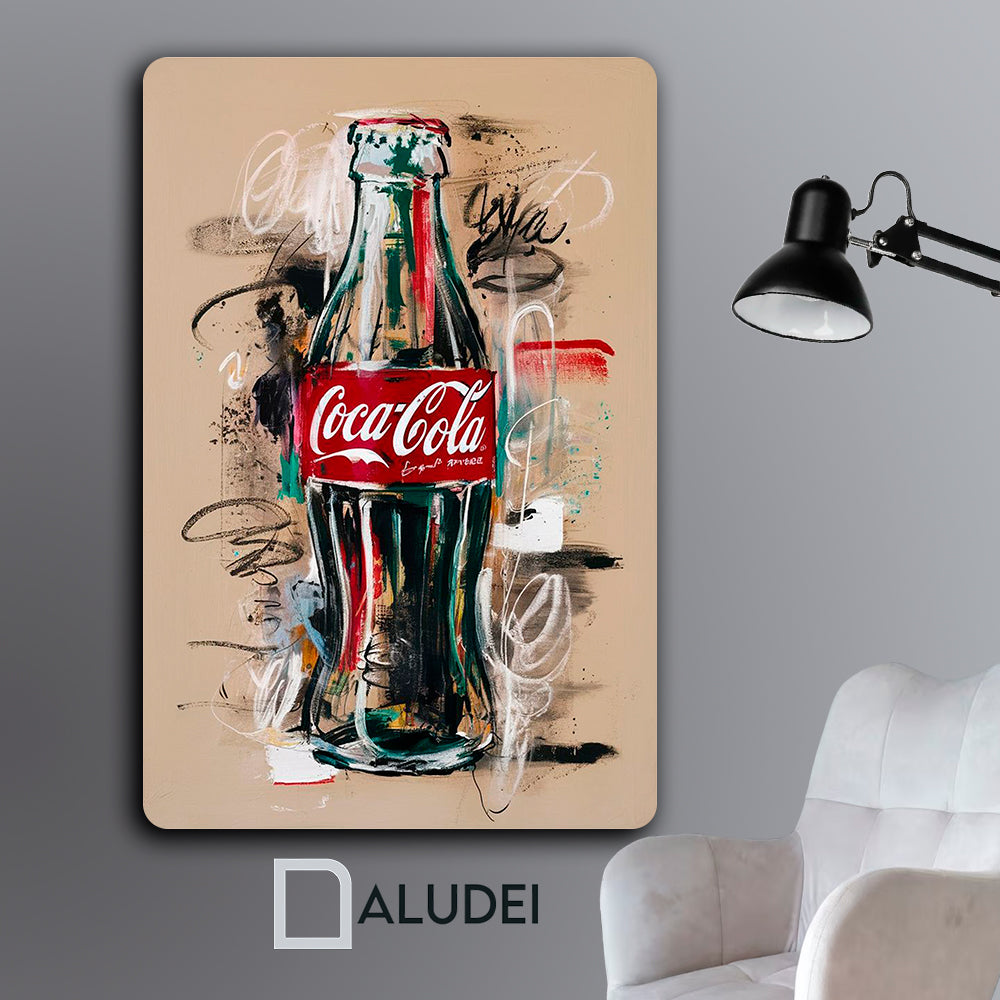 COCA POP ART CUADRO DE ALUMINIO SUBLIMADO 40X60 CM