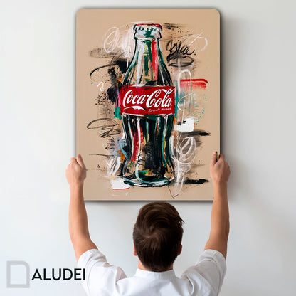 COCA POP ART CUADRO DE ALUMINIO SUBLIMADO 40X60 CM