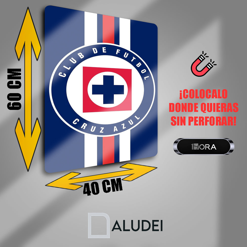 CRUZ AZUL FC CUADRO DE ALUMINIO SUBLIMADO 40X60 CM