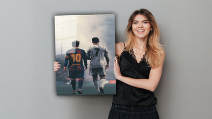LEYENDAS DEL FUTBOL GOATS CUADRO DE ALUMINIO SUBLIMADO 40X60 CM