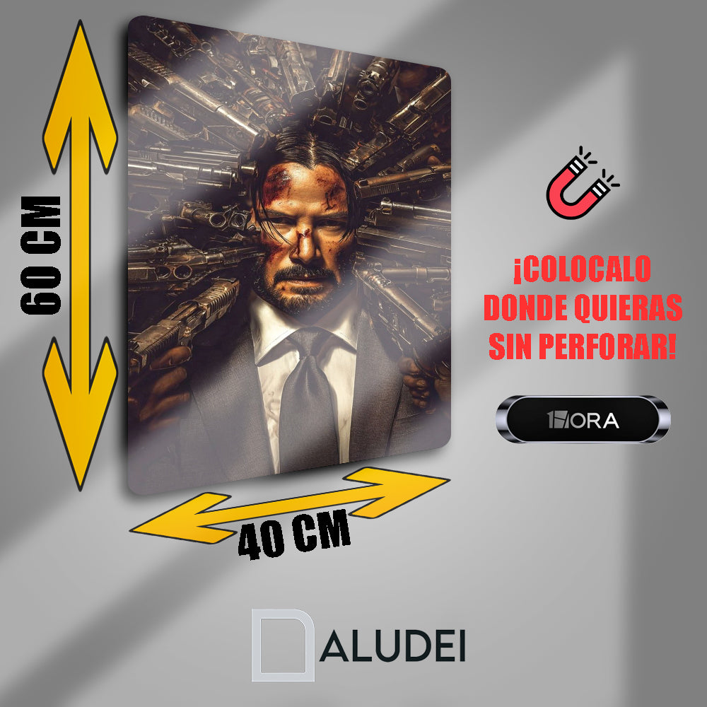 JOHN WICK CUADRO DE ALUMINIO SUBLIMADO 40X60 CM