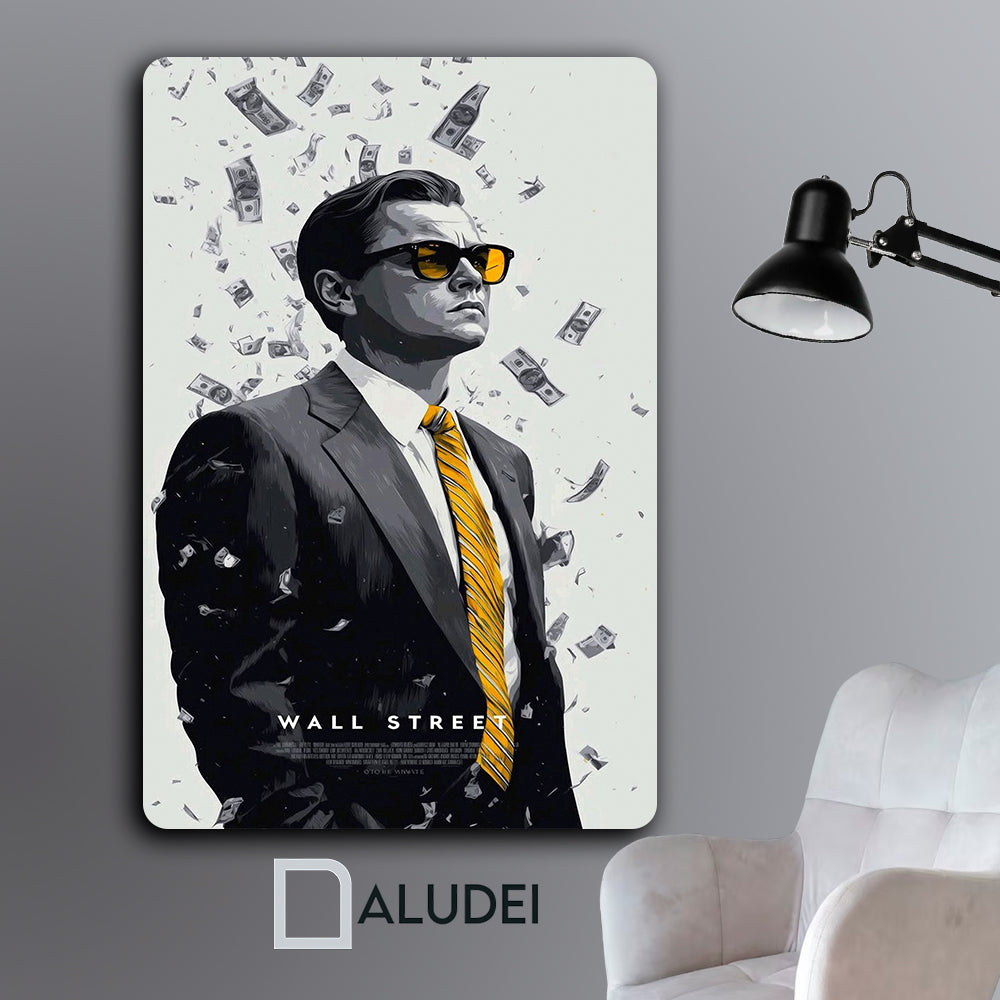 LOBO DE WALLSTREET CUADRO DE ALUMINIO 40X60 CM