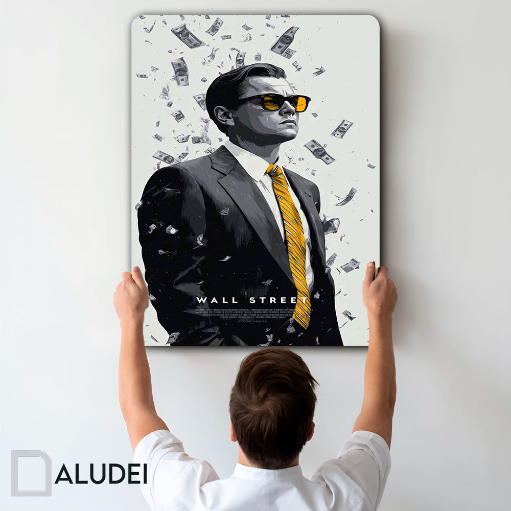 LOBO DE WALLSTREET CUADRO DE ALUMINIO 40X60 CM