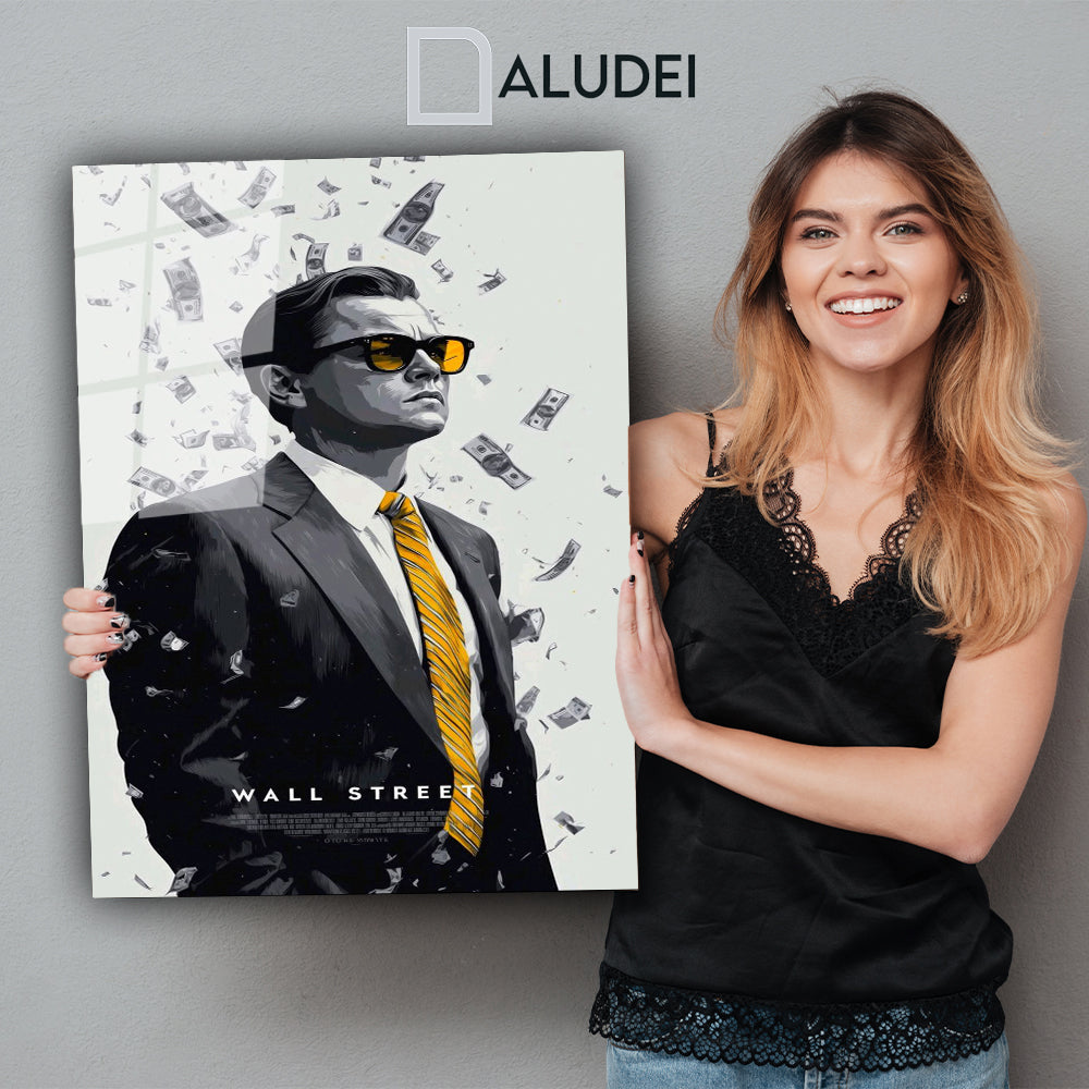 LOBO DE WALLSTREET CUADRO DE ALUMINIO 40X60 CM