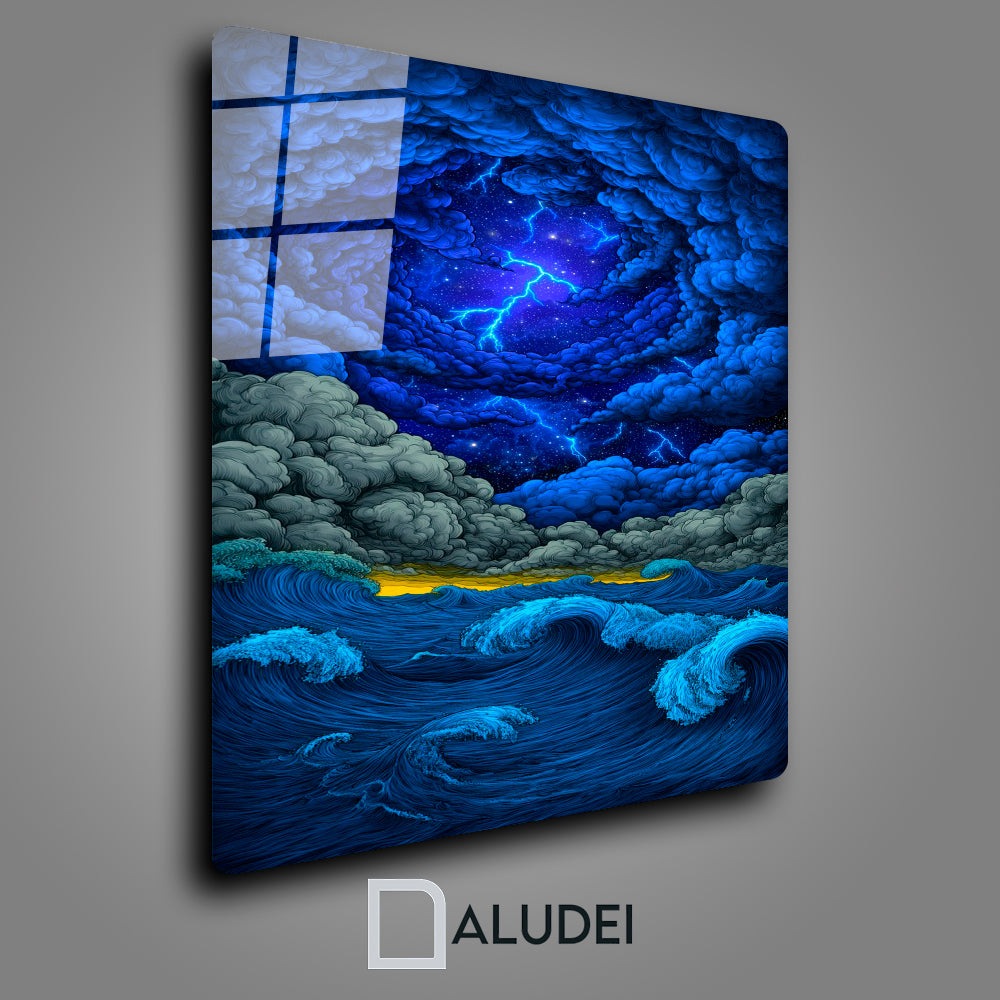 MAR Y TORMENTA CUADRO DE ALUMINIO SUBLIMADO 40X60 CM