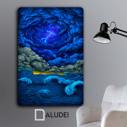 MAR Y TORMENTA CUADRO DE ALUMINIO SUBLIMADO 40X60 CM
