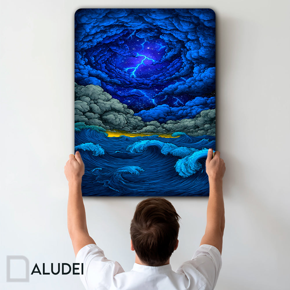 MAR Y TORMENTA CUADRO DE ALUMINIO SUBLIMADO 40X60 CM