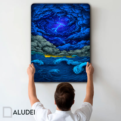 MAR Y TORMENTA CUADRO DE ALUMINIO SUBLIMADO 40X60 CM