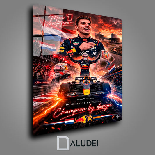 MAX VERSTAPPEN F1 CUADRO DE ALUMINIO SUBLIMADO 40X60 CM