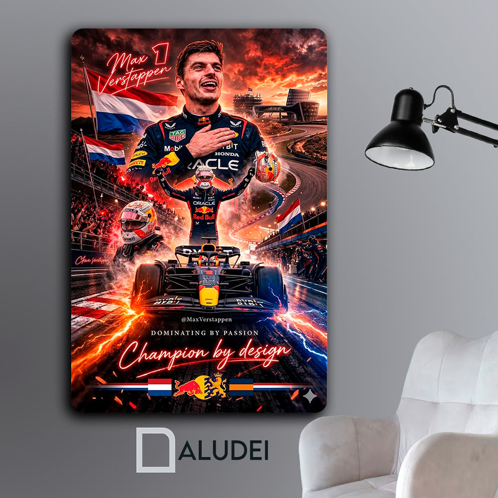 MAX VERSTAPPEN F1 CUADRO DE ALUMINIO SUBLIMADO 40X60 CM