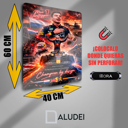 MAX VERSTAPPEN F1 CUADRO DE ALUMINIO SUBLIMADO 40X60 CM