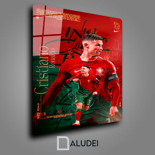 CR 7 BICHO CAMPEÓN PORTUGAL CUADRO DE ALUMINIO SUBLIMADO 40X60 CM