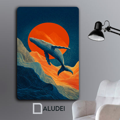 SALTO DE BALLENA CUADRO DE ALUMINIO SUBLIMADO 40X60 CM