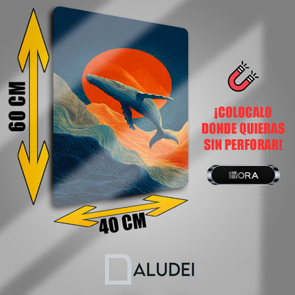 SALTO DE BALLENA CUADRO DE ALUMINIO SUBLIMADO 40X60 CM