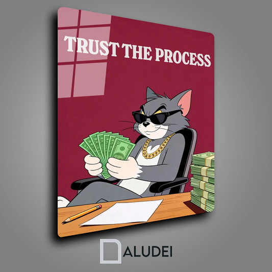 TRUST THE PROCESS CUADRO DE ALUMINIO SUBLIMADO 40X60 CM