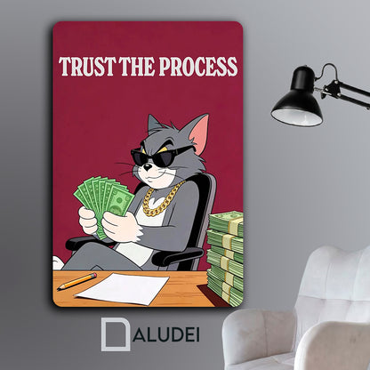 TRUST THE PROCESS CUADRO DE ALUMINIO SUBLIMADO 40X60 CM