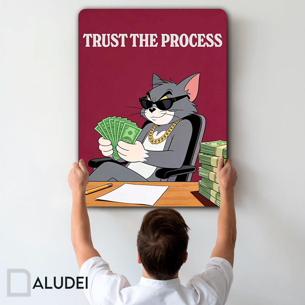 TRUST THE PROCESS CUADRO DE ALUMINIO SUBLIMADO 40X60 CM