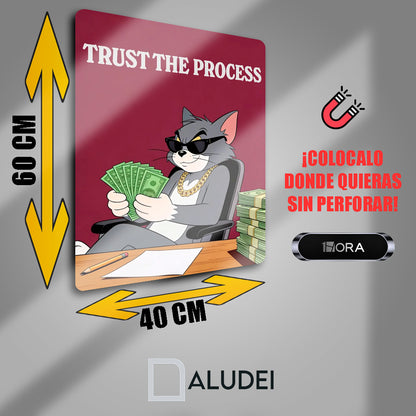 TRUST THE PROCESS CUADRO DE ALUMINIO SUBLIMADO 40X60 CM