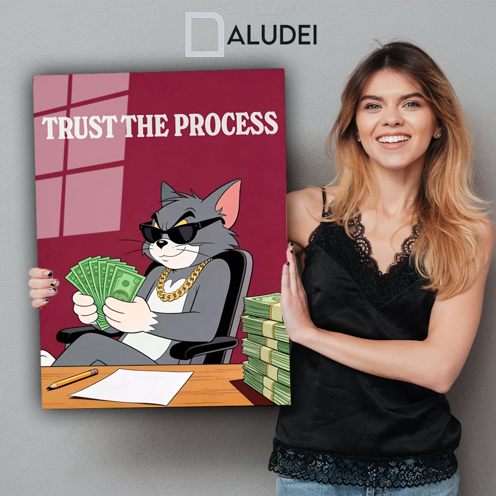 TRUST THE PROCESS CUADRO DE ALUMINIO SUBLIMADO 40X60 CM