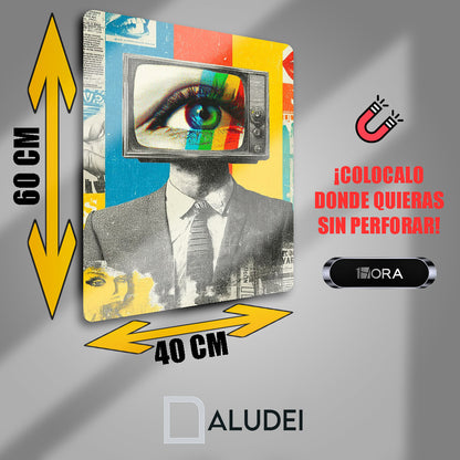 TV TE VE CUADRO DE ALUMINIO SUBLIMADO 40X60 CM